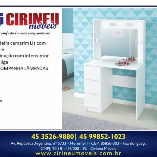 Comprar o produto de Penteadeira Camarim  em Penteadeiras pela empresa Cirineu Móveis em Foz do Iguaçu, PR por Solutudo