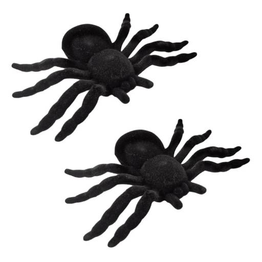 Aranha Plástica Veludo 11cm PAF345 pacote com 02un - PARTIU FESTA em Foz do Iguaçu, PR por EmbalaFoz Tudo em Embalagens
