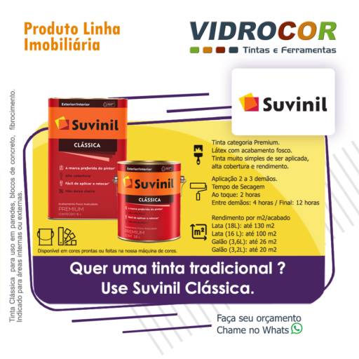 Suvinil Látex Clássica - Vidrocor Tintas