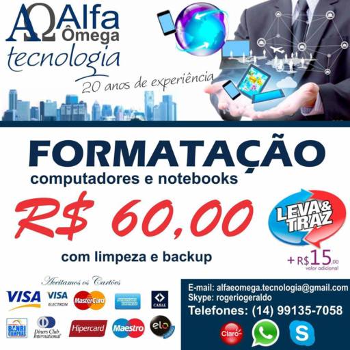 Comprar o produto de MANUTENÇÃO EM COMPUTADORES E NOTEBOOKS em A Classificar pela empresa Alfa & Ômega Tecnologia em Bauru, SP por Solutudo