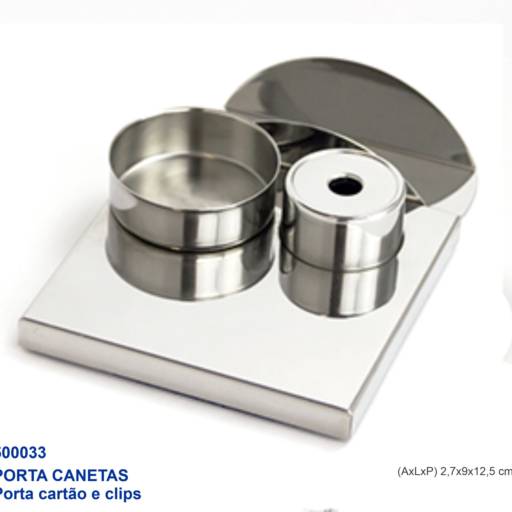 Porta Canetas em Inox em São José do Rio Preto, SP por Public Gráfica e Brindes