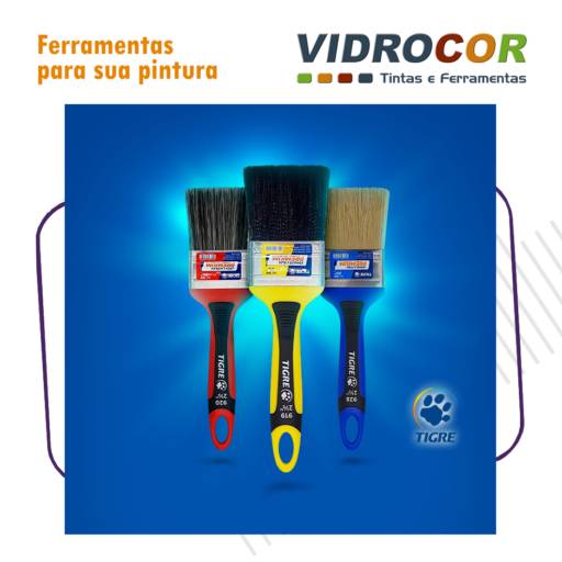 Para pintar, use ferramentas TIGRE - Loja Vidrocor Tintas Jaú