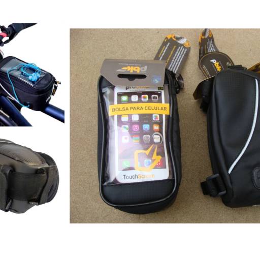 BOLSA CELULAR QUADRO GRANDE RETANGULAR 6.5 15.5X7.5 ESTRUTURA FIRME em Bauru, SP por Two Force Bike Shop
