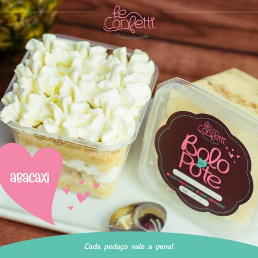 Bolo de Pote Abacaxi por Le Confetti Doceria Gourmet