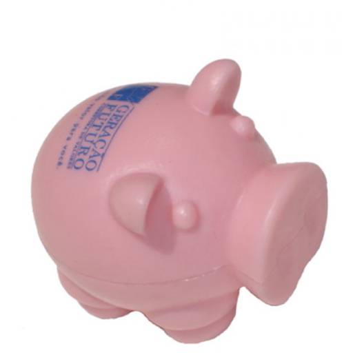 Porquinho Anti-stress Vinil Oca Personalizado em São José do Rio Preto, SP por Public Gráfica e Brindes