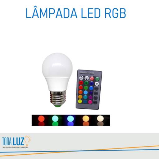 Lâmpada de LED RGB por Toda Luz Materiais Elétricos e Iluminação
