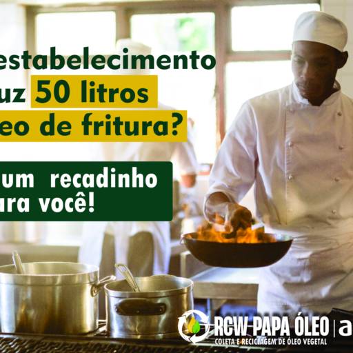 Troque se Óleo de Cozinha Restaurantes