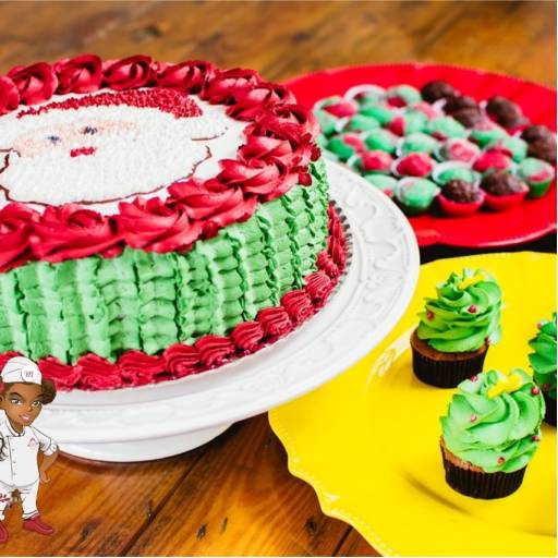 Bolos doces e cup cakes especial de Natal em Boituva, SP por Micheli Bolos e Buffet