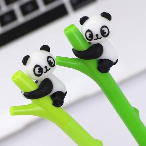 CANETA CRIATIVA EM GEL - PANDA NO BAMBU por Solutudo