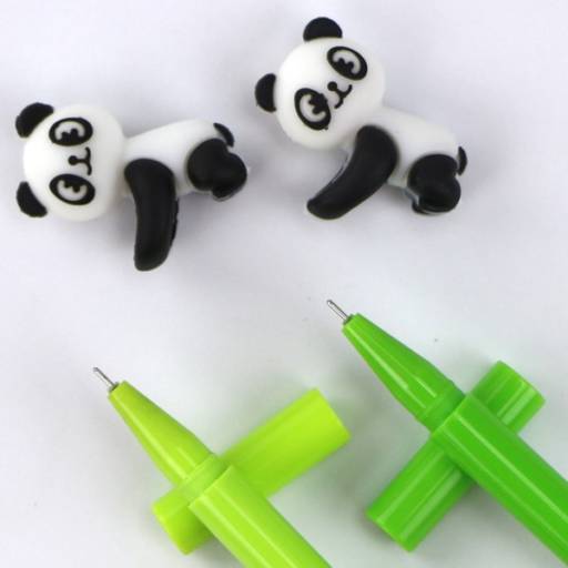 CANETA CRIATIVA EM GEL - PANDA NO BAMBU por Solutudo
