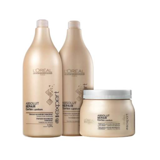 Kit L'Oréal Professionnel Expert Absolut Repair Cortex Lipidium Salão (3 Produtos) por Charmy Perfumes - Centro