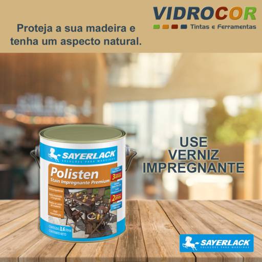Verniz para madeira Polisten Sayerlack Loja de tintas em São Manuel