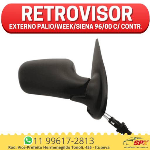 Retrovisor Externo Palio/Week/Siena 96/00 c/ contr. em Itupeva, SP por Spx Acessórios e Autopeças