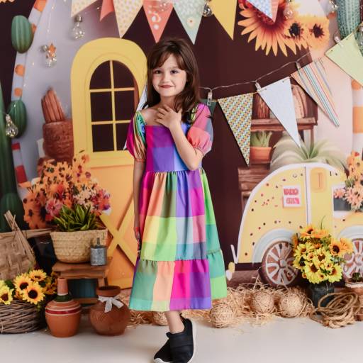 Comprar o produto de Vestido menininha Quadriculado  em Roupas Infantis pela empresa Doce Mundo em Aracaju, SE por Solutudo