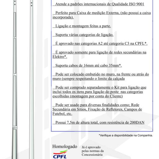 Comprar o produto de POSTE DT 7,5 X 200 - CPFL  em Outros pela empresa Postes São Conrado em Birigui, SP por Solutudo