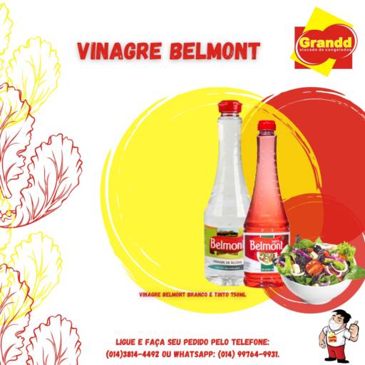 VINAGRE BELMONT em Botucatu, SP por Grandd Atacado de Congelados