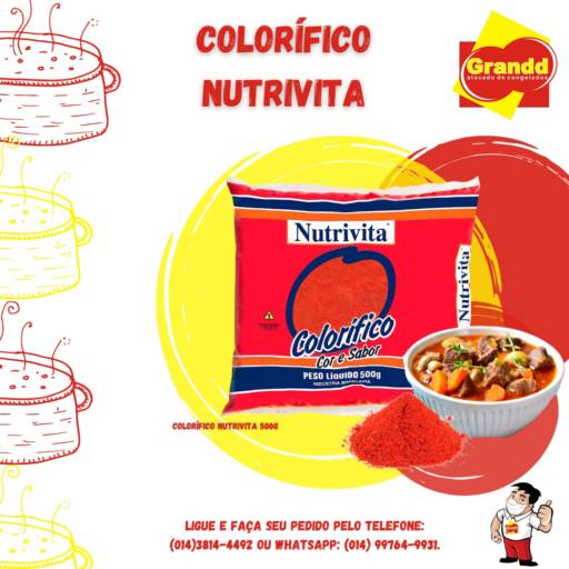 COLORIFICO NUTRIVITA 500G em Botucatu, SP por Grandd Atacado de Congelados