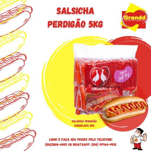 SALSICHA PERDIGAO 5KG CONGELADA em Botucatu, SP por Grandd Atacado de Congelados