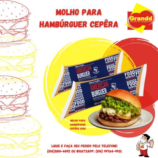 MOLHO PARA HAMBURGUER CEPERA 655G em Botucatu, SP por Grandd Atacado de Congelados