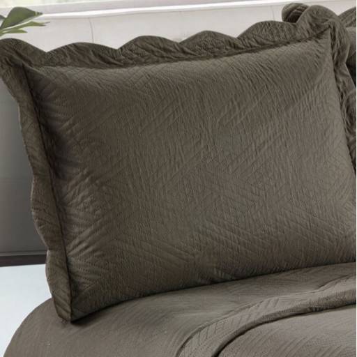 Colcha Damask King Castanho