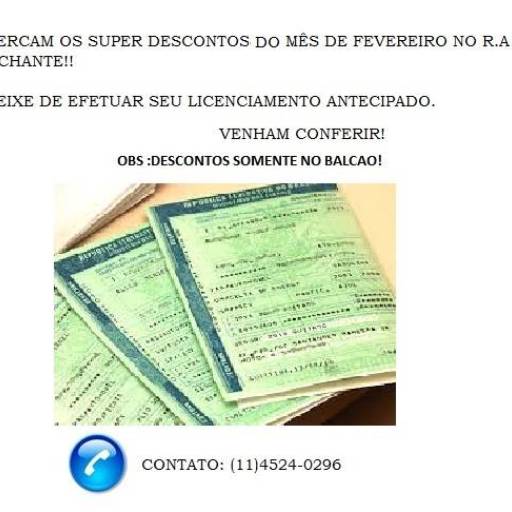 Comprar o produto de Desconto Mês de Fevereiro em A Classificar pela empresa Ra Despachante em Itatiba, SP por Solutudo