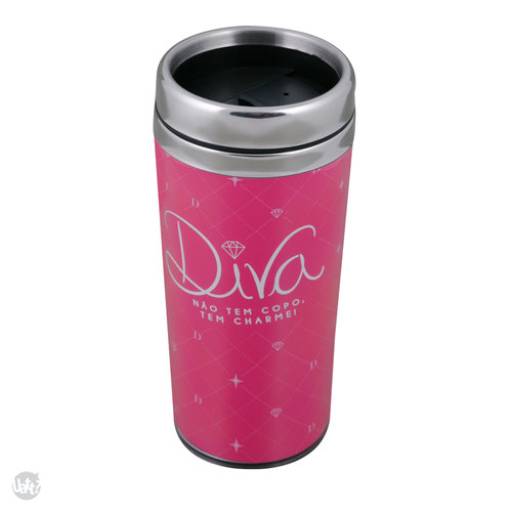 copo térmico diva uatt  por K22 Presentes Criativos