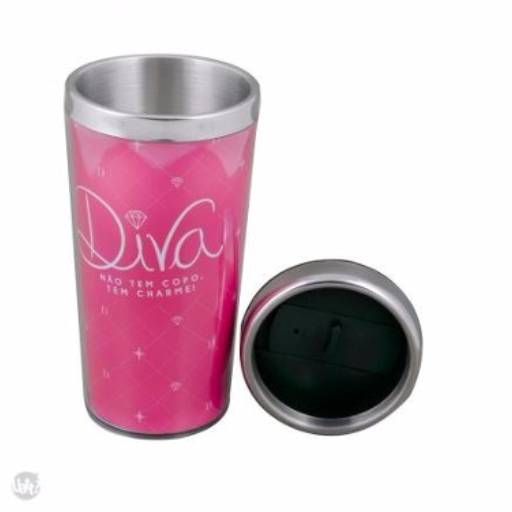 copo térmico diva uatt  por K22 Presentes Criativos
