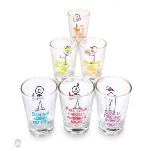 conjunto de shot frases de boteco uatt por K22 Presentes Criativos