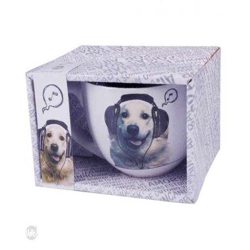 canecão grande cão com fone uatt por K22 Presentes Criativos