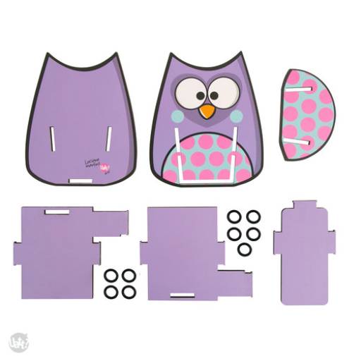 porta objetos madeira corujinha uatt por K22 Presentes Criativos