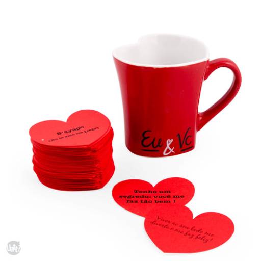 CANECA CORAÇÃO - NA LATA AMOR 365 DIAS - EU E VC por K22 Presentes Criativos