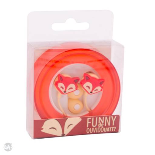 FONE DE OUVIDO DIVERTIDO FUNNY RAPOSA UATT por K22 Presentes Criativos