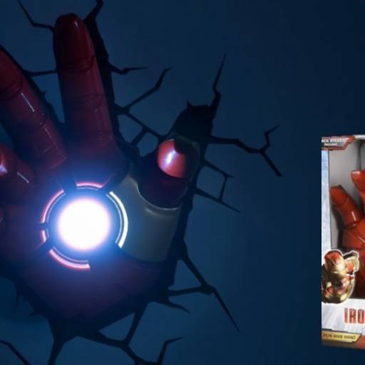 LUMINÁRIA DE PAREDE MÃO IRON MAN 3D por K22 Presentes Criativos