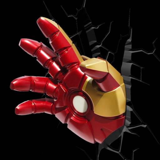 LUMINÁRIA DE PAREDE MÃO IRON MAN 3D