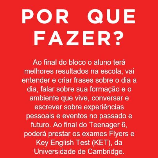 Cursos para adolescentes por Cultura Inglesa