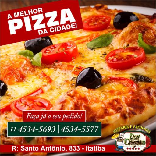 Comprar o produto de A Melhor Pizza da Cidade! em Alimentos e Bebidas pela empresa Pizzaria e Esfiharia Don Oréganno em Itatiba, SP por Solutudo