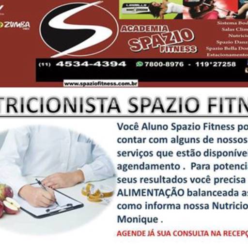Comprar o produto de Spazio Fitness - Nutricionista Spazio. em Outros Serviços pela empresa Barros E Franco Academia Ltda em Itatiba, SP por Solutudo