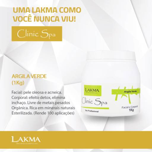 ARGILA VERDE 1KG por Vetthá - Produtos para Estética