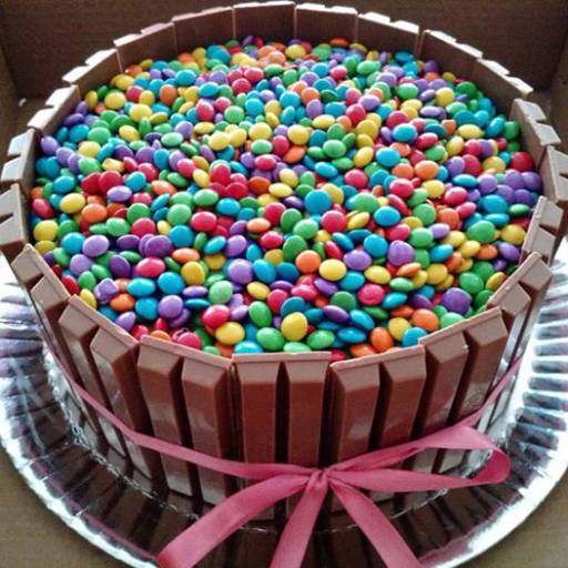 Bolo branco com recheio de brigadeiro de leite ninho, envolto por kit kat e coberto com confetes!! por Mania de Doce 