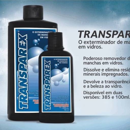 Transparex - Exterminador de manchas em vidros por Vidrobox Vidros Temperados