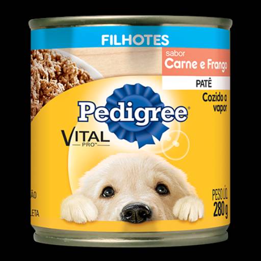 Pedigree Lata Filhotes Carne e Frango por Amigão Pet Shop