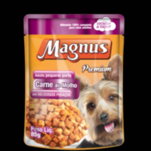 Comprar o produto de Magnus Carne ao Molho em Ração para Cachorros pela empresa Amigão Pet Shop em Ourinhos, SP por Solutudo