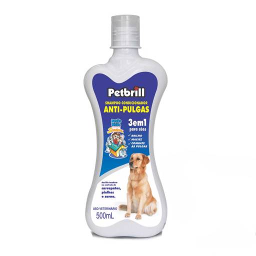 Comprar o produto de Petbrill Shampoo Condicionador Anti-Pulgas 3 em 1 em Higiene e Limpeza pela empresa Amigão Pet Shop em Ourinhos, SP por Solutudo
