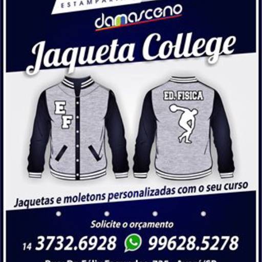Comprar o produto de Jaqueta College em Avaré em Calçados, Roupas e Bolsas pela empresa Malharia e Estamparia Damasceno em Avaré, SP por Solutudo