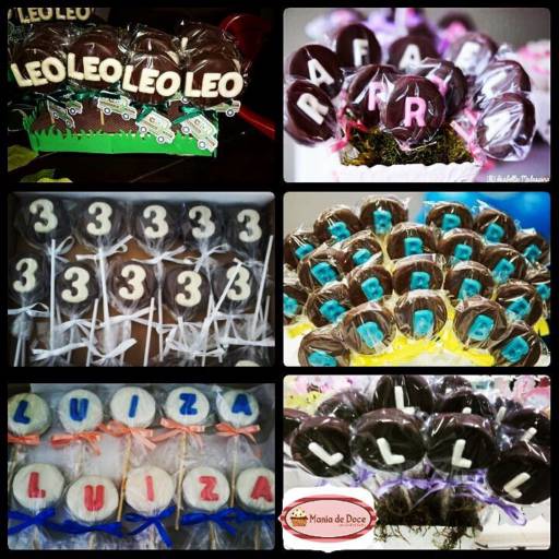 Pirulito de bolacha decorado !