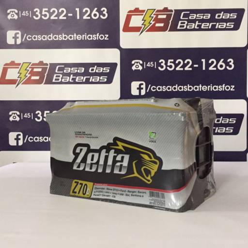 Bateria Zetta Z70D em Foz do Iguaçu, PR por Casa das Baterias