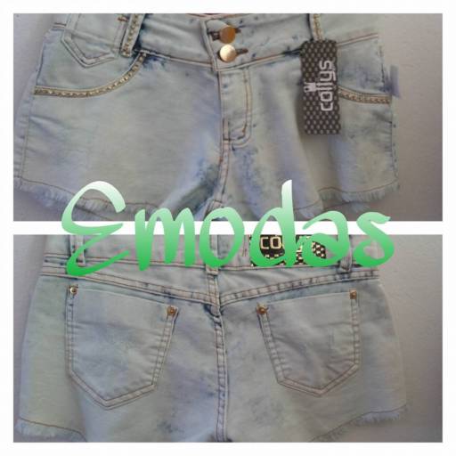 Comprar o produto de Short jeans lavado em Shorts pela empresa Emodas em Caraguatatuba, SP por Solutudo
