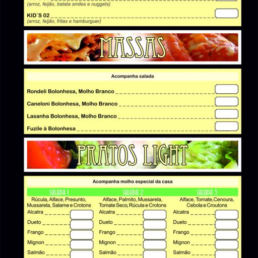 Cardápio  por Allegro Restaurante e Chopperia