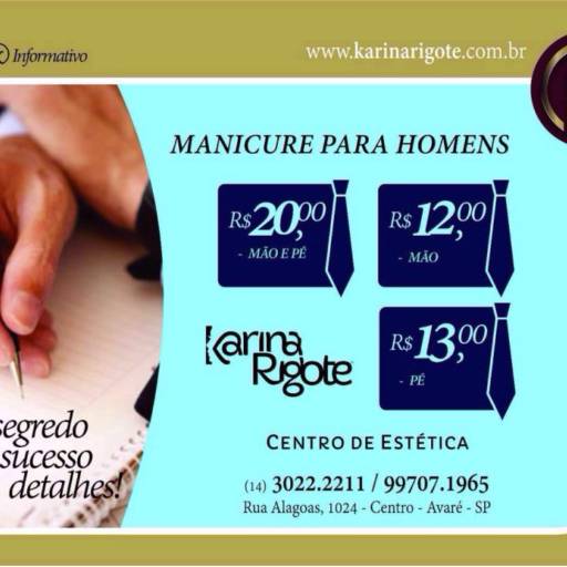 Manicure para Homens em Avaré por Karina Rigote Centro de Estética