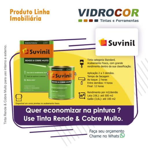 Suvinil Rende e Cobre Muito - Vidrocor Tintas